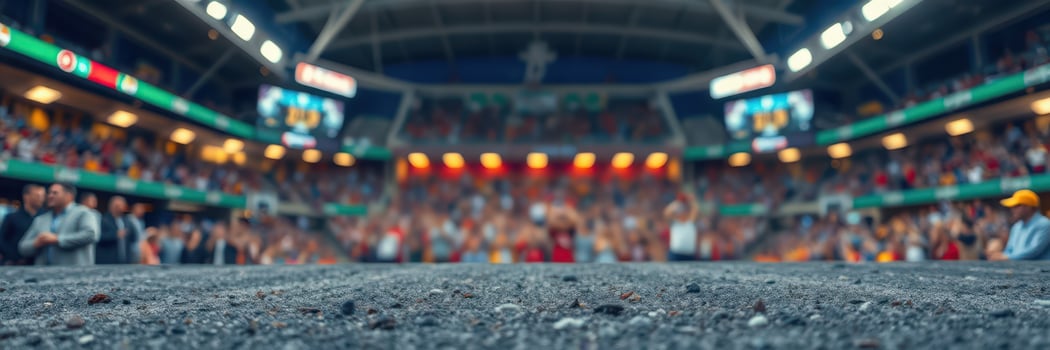 Excitement builds as fans gather in the stadium to cheer for their favorite team during a vibrant sports event photo