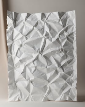 Blank white crumpled and creased paper poster texture photo