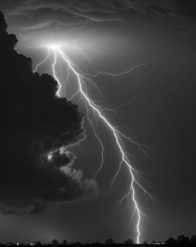Lightning Storm A striking image of lightning bolts illuminating photo