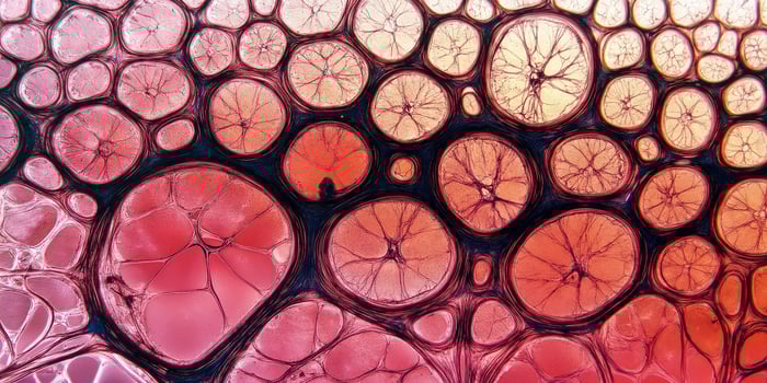 A close up of a red and pink flower photo