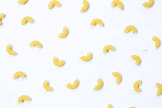 macaroni pasta isolated on white background photo