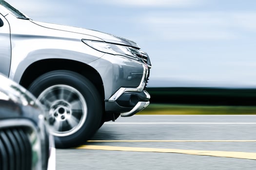 Motion blur of cars driving on a highway , Automotive and traveling concept photo