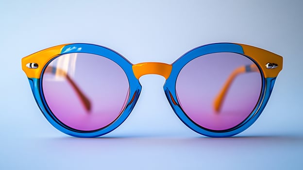 Fashionforward oversized eyeglasses bold neon designs ideal for stylish and formal office environments isolated on white background photo