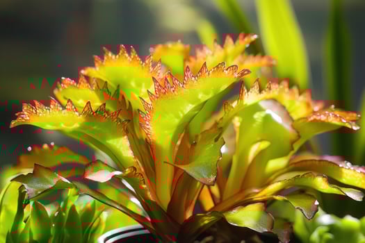 Vibrant succulent plant with striking colors and textures. photo