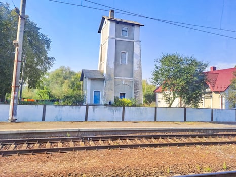 Lviv- Ukraine- 20 September 2024. buildings on the outskirts of the city,railway photo