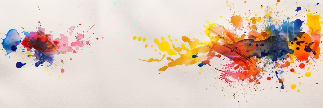 Artistic splashes of watercolor paint on textured paper, photo
