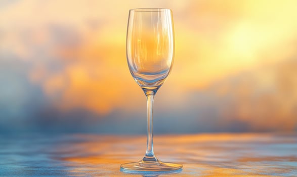 A glass of wine is sitting on a table photo