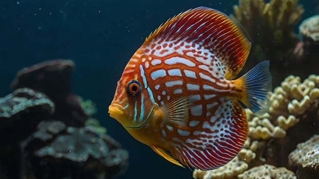 Symphysodon Discus Fish in an Aquarium photo