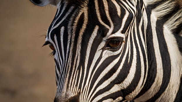 Close Up Zebra Portrait Peaceful African Wildlife photo