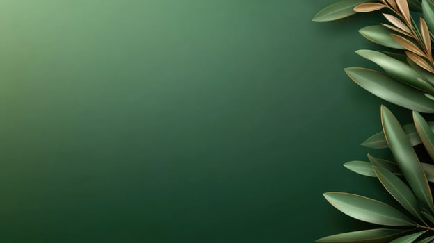 Green background with leaves and branches photo