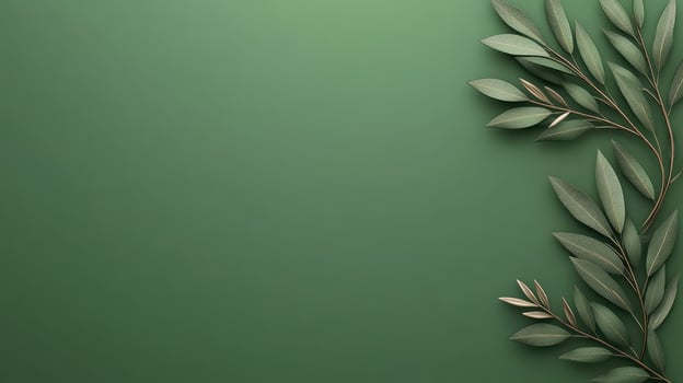 Green background with leaves and branches photo