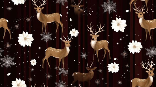 Christmas deer fabric by jessica on spoonflower - custom fabric photo
