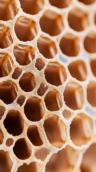 Close up of a honeycomb with honey photo