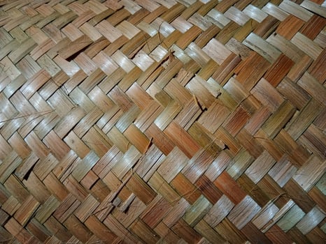 Handwoven Bamboo Mat Texture photo