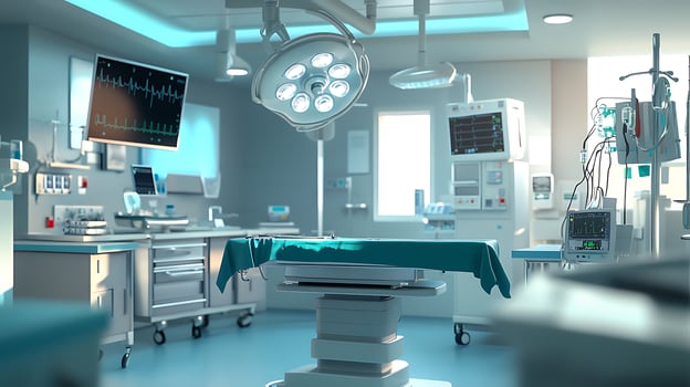 Modern Medical Innovations in a High-Tech Operating Room Setting photo