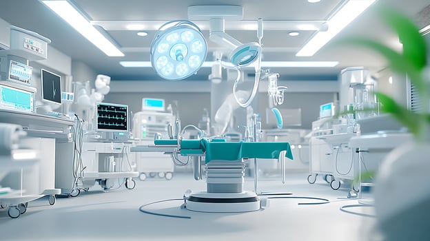 Advanced Surgical Equipment in a Modern Operating Room for Healthcare Innovation photo