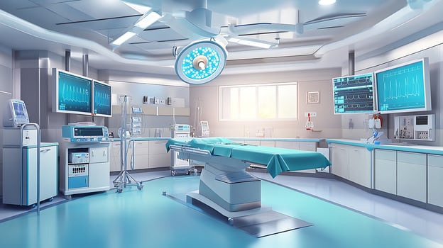Innovative Surgical Room Combining Advanced Medical Equipment and Precision Techniques photo