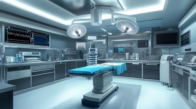 High-Tech Medical Operating Room for Advanced Healthcare and Precision Treatment photo