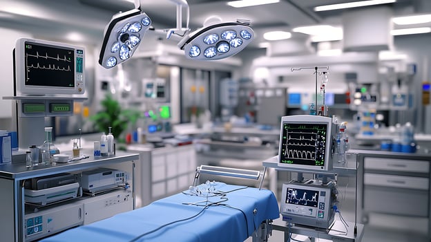 High-Tech Medical Suite Highlighting Cutting-Edge Equipment for Advanced Care photo