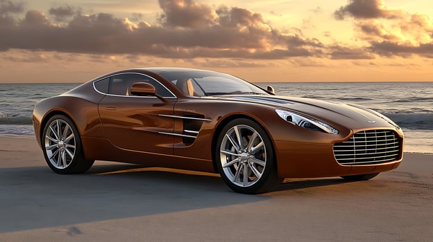 Sleek Modern Car Showcased in Stunning Close-Up Capturing Every Detail photo