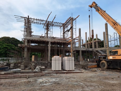 Illustration of a background of a house under construction photo