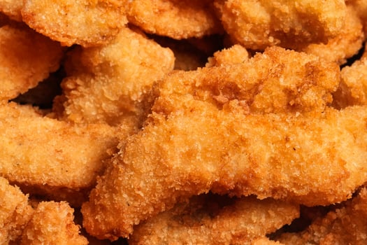 a close up of fried fish fillet photo