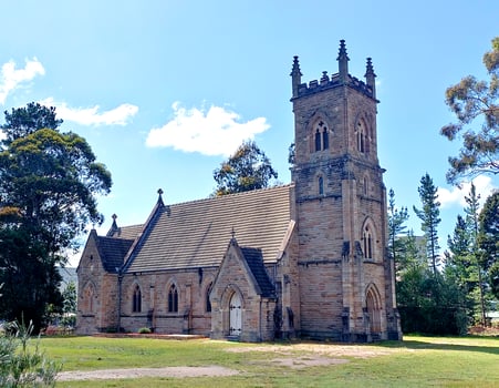 The historical church building in Sydney Australia photo