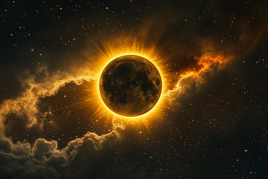 The eclipse is seen in the sky photo