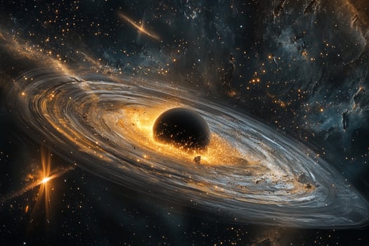 An image of a black hole in space photo