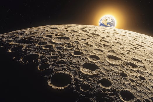 The earth is seen from the moon photo