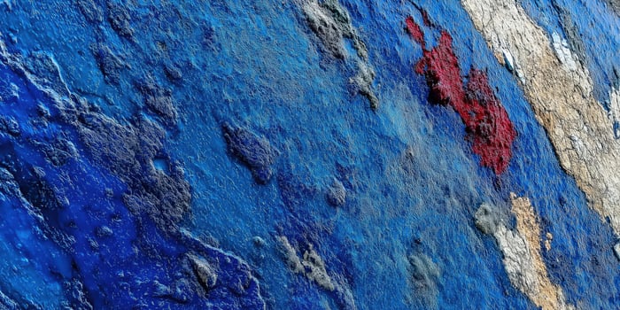 Abstract textured blue and red paint photo