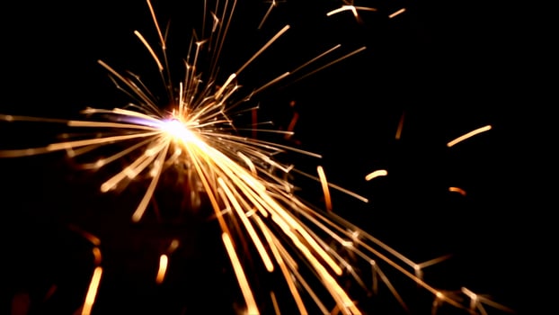 Metall cutting sparks with gas welding photo