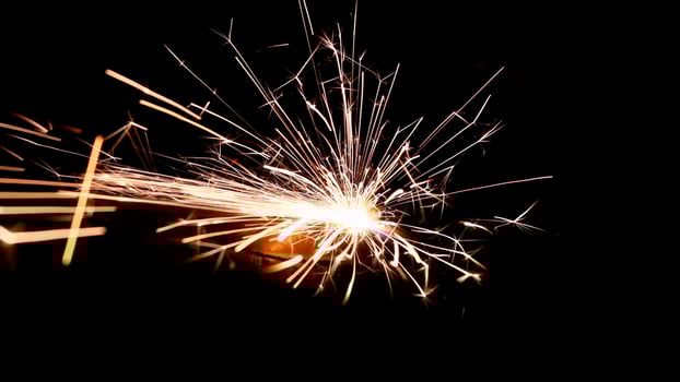 Metall cutting sparks with gas welding photo