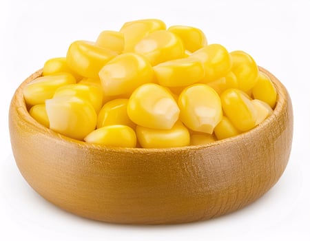 Corn seeds isolated on a white background photo