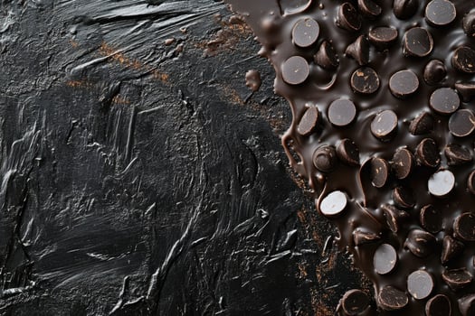 Melted Dark Chocolate with Chocolate Chips photo