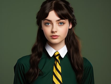 young woman in school uniform photo