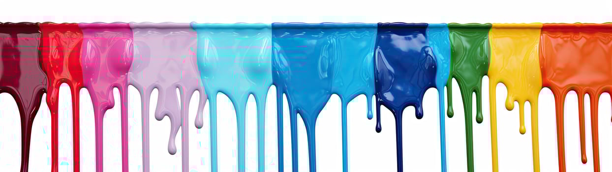 Colorful paint dripping photo