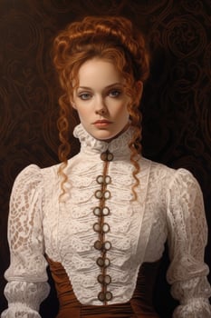 Elegant woman in historical costume photo