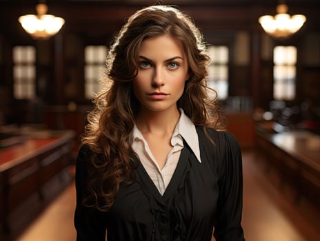 Confident woman in formal attire photo