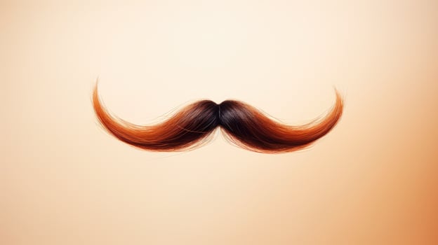 Stylish mustache on plain background photo