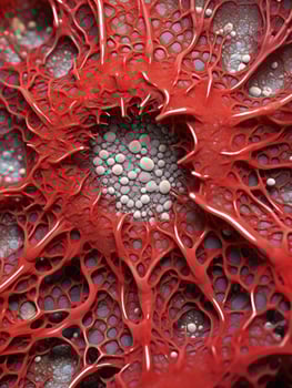 Intricate red vascular network photo