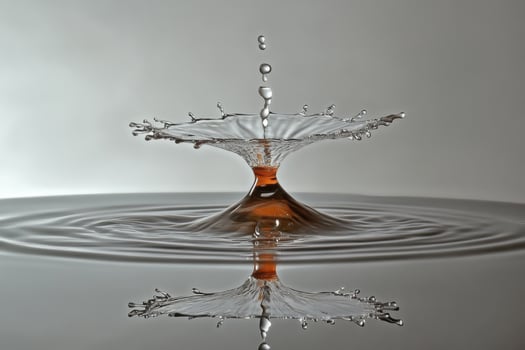 Water Drop Impact Crown Splash Reflection photo