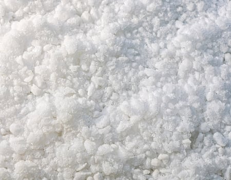 Beautiful view of the sea salt expanse on the beach with a bright atmosphere. Clean blue sky photo
