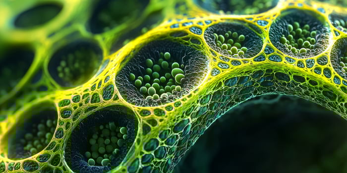 Microscopic Chloroplast Grana Thylakoids High Resolution 8K Science Image photo
