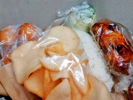 Indonesian called Rice Box or Nasi kotak photo