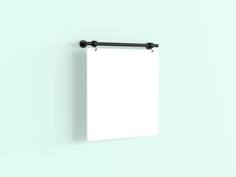 Blank square sign board for logo design, brand presentation for companies, ad, advertising, and shops. photo