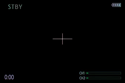 Camera recording screen overlay. Dslr camera frame viewfinder, screen of recorder elements. photo