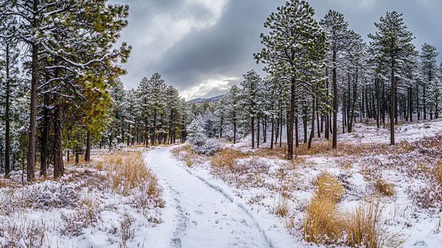 A snowy forest photo