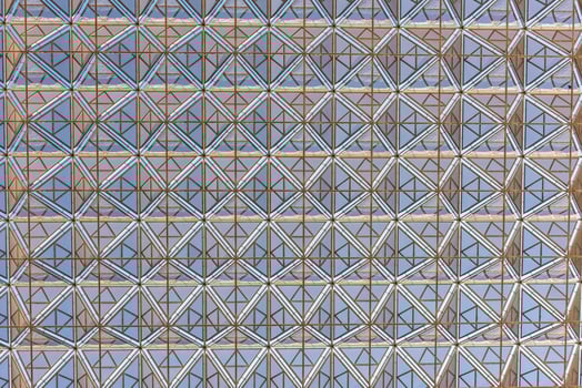 Modern building roof geometric design background photo