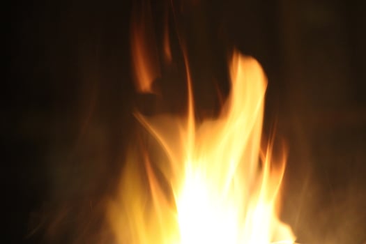 Fire Flames With A Black Background. photo